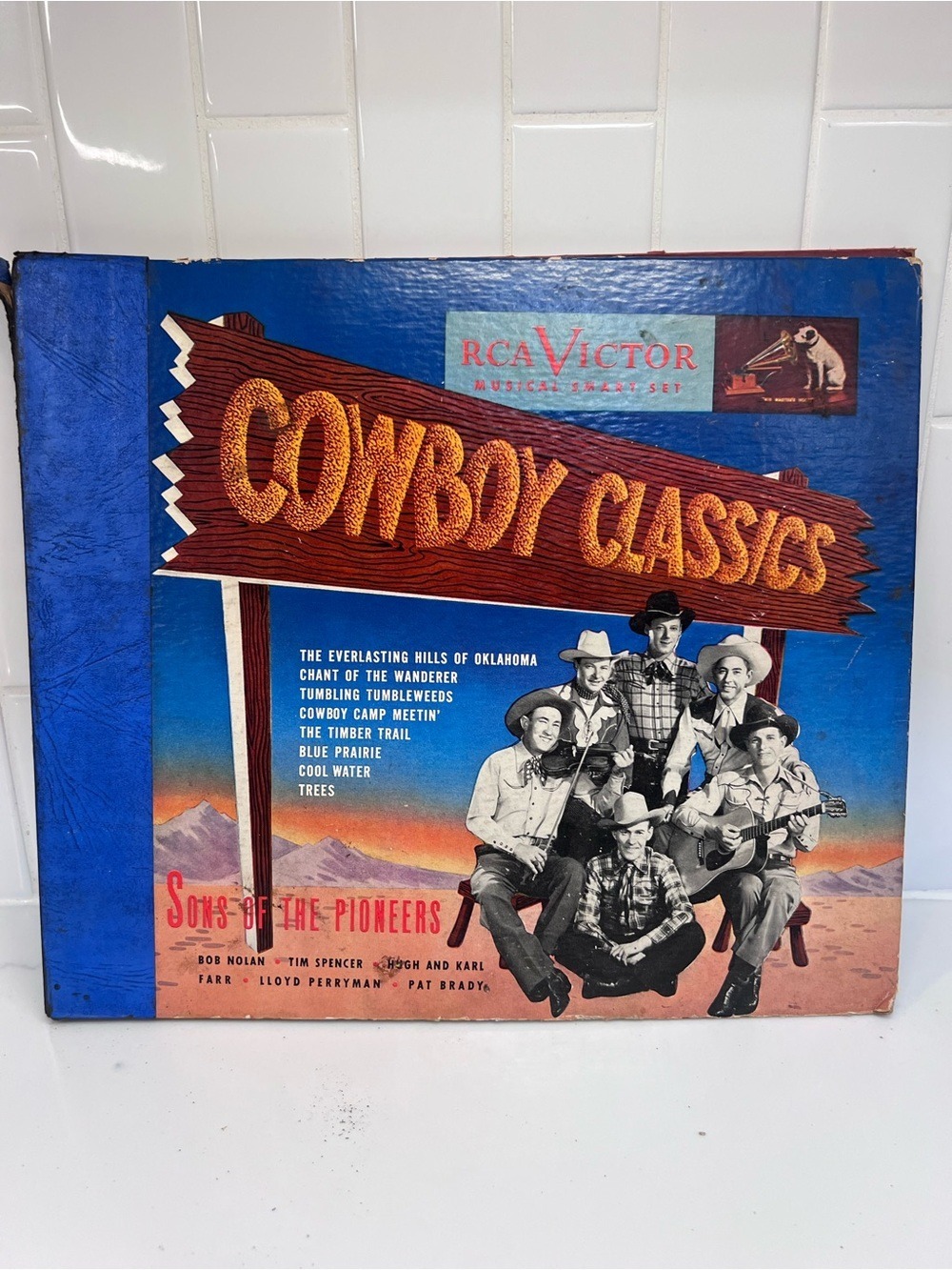 Vintage RCA Victor Record Set 78 rpm Cowboy Classics By Sons of the Pioneers